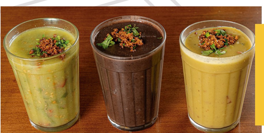Caldos — petisco do Art Chopp